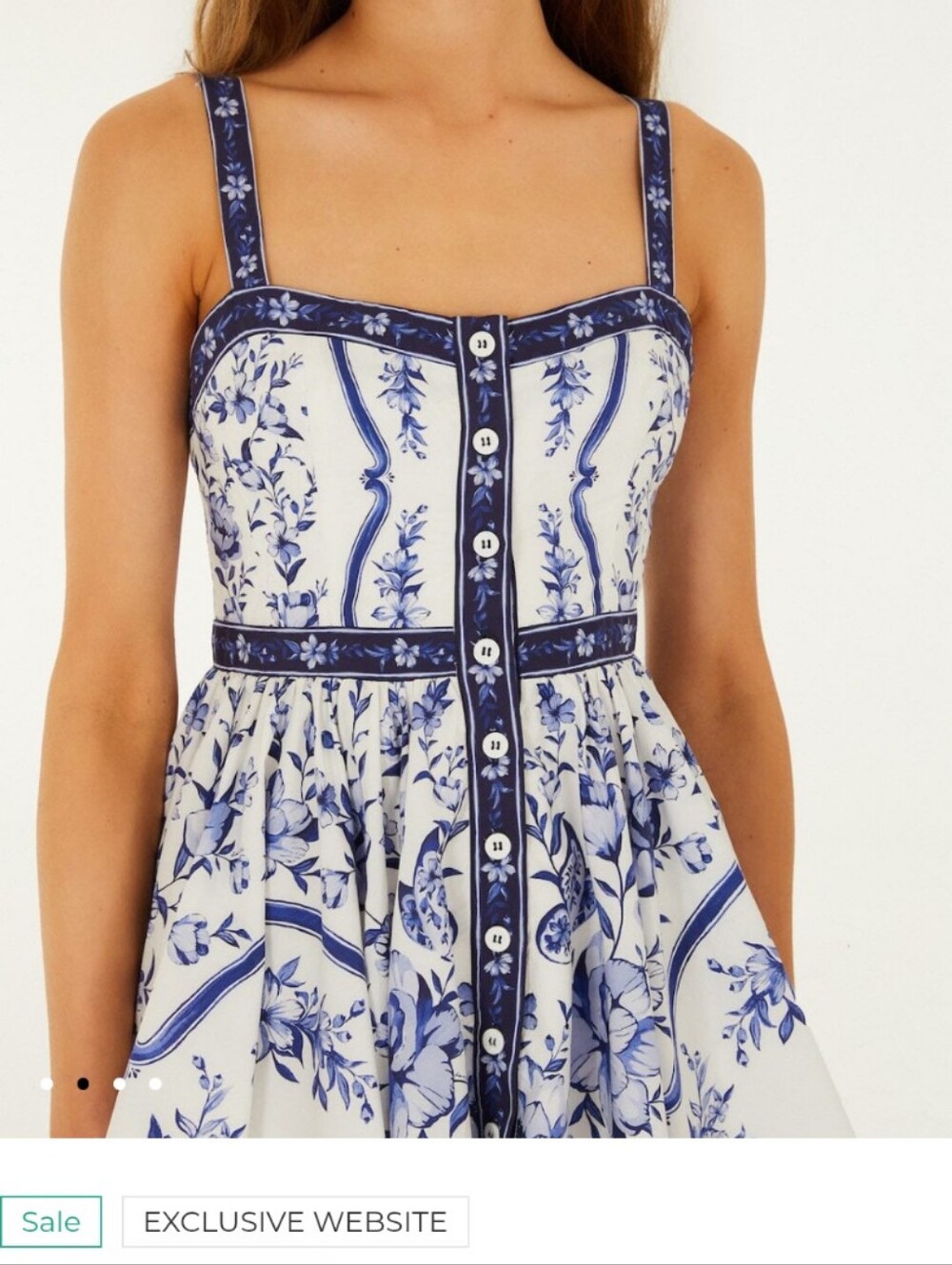 FARM Rio Porcelain Garden Mini Dress NWT Size M - Picture 3 of 10